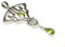 Anhänger Silber, Kettenanhänger Jugendstil  mit echten Peridot Steinen, aus Sterlingsilber gearbeitet, Schmuck Damen