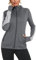 Wayleb Womens Zip Up Hoodie Sports Jacket Ladies Hoodies Long Sleeve Gym Tops Hooded Sweatshirt Running Coat with Pockets and Thumb Holes Dark Grey