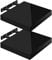 WOLTU Wandregal Volato Set von 2 Regalen Wandboard freischwebend Schweberegal CD DVD Regal Bücherregal Holz Board 25x22,9x3,8cm Hochglänzend Schwarz RG9488sz-2