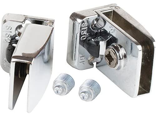 Glastürscharnier Square Set, Glas 4-6 mm; 43x30 mm, Zink verchromt
