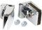 Glastürscharnier Square Set, Glas 4-6 mm; 43x30 mm, Zink verchromt