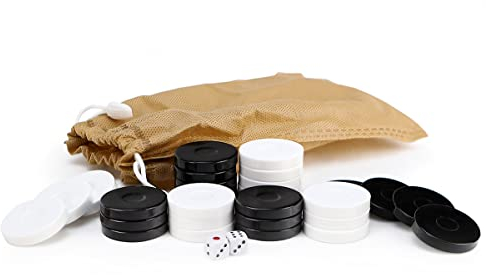 Polyester Backgammon Spielsteine Checkers Token/Tavla Pulu ca. 35 mm.