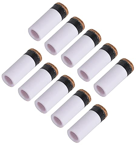 Jerliflyer Billard-Queue-Spitze, 10 Stück Billardstangen-Stick-Ersatzteile aus Kunststoff, Leichter Billard-Queue-Spitzenschutz für Billard-Liebhaber Verwendet für Snooker Billard Set Zubehör(12mm)