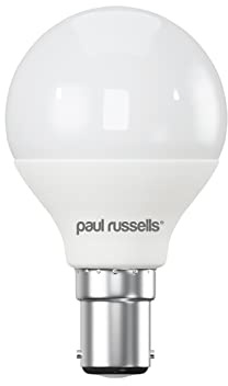 paul russells LED Golf Ball – Small Bayonet Fitting Dimmable Light, 5.5W B15 G45 LED Bulbs, 40w Equivalent, 6500K Daylight, Dimmer SBC Energy Saving Ceiling Lightsbulbs, 1 Pack