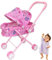 Puppenwagen, Faltbarer Puppenwagen mit Kapuze entzückender Puppenwagen Leichter Spielzeug Kinderwagen für Kinder Baby Kleinkinder, Babypuppen Kinderwagen