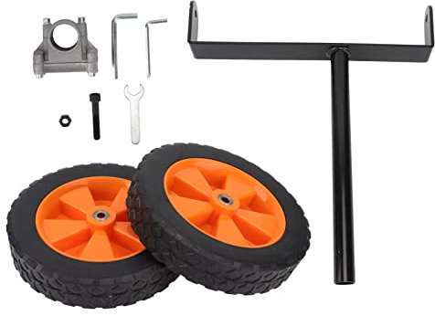 Ruota ausiliaria per decespugliatore Supporto per decespugliatore regolabile Supporto per ruota Accessori per tosaerba Supporto per decespugliatore elettrico Supporto per ruota per tubi con assale da