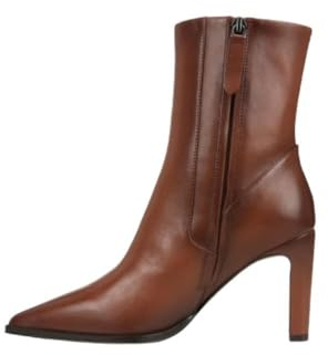 Franco Sarto Womens Appia Pointed Toe Dress Bootie Tobacco Brown Leather 9.5 M