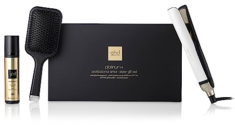 ghd Platinum+ Professional Smart Styler Gift Set with ghd Bodyguard and The All Rounder - Paddle Brush - Amazon Exclusive