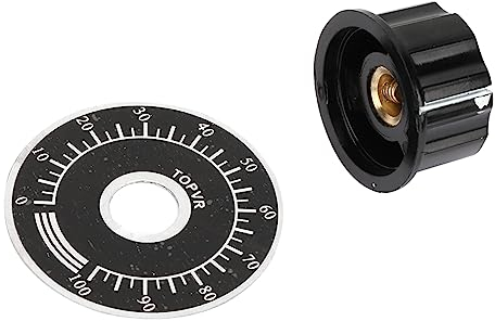 MF A03 Potentiometer, Rändelknöpfe, Lautstärkeregler, Kappe, Digitale Skala, Skala