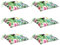 vidaXL Coussins de Chaise 6 pcs Multicolore 40x40x7 cm Tissu, Coussin, Coussin d'extérieur, Coussin de Chaise, Coussin de canapé, Coussin de siège