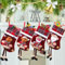 Udbrud 4 Stück Weihnachtsstrumpf, Weihnachtsdeko Nikolausstiefel zum Aufhängen für Weihnachtsbaum Kamin Deko Christmas Stocking Nikolaussocke für Weihnachtsbaum, Wand, Treppe