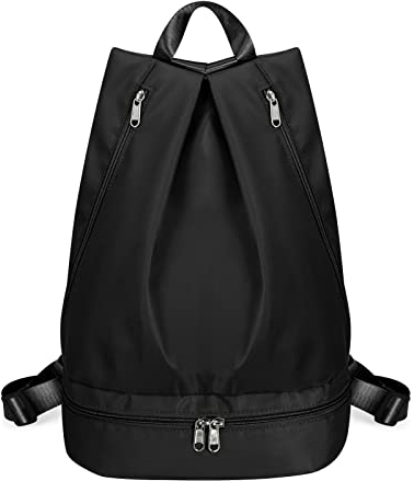 HUA ANGEL Unisex Wasserdichter Sportrucksack Damen Sporttasche Mit Nassfach Leichter Rucksack Mit Großem Schuhfach Für Schwimmen Reisen Fitnessstudio Yoga
