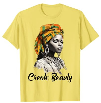 Creole Woman Jounen Kweyol Plaid St. Lucia, Dominica Women's T-Shirt