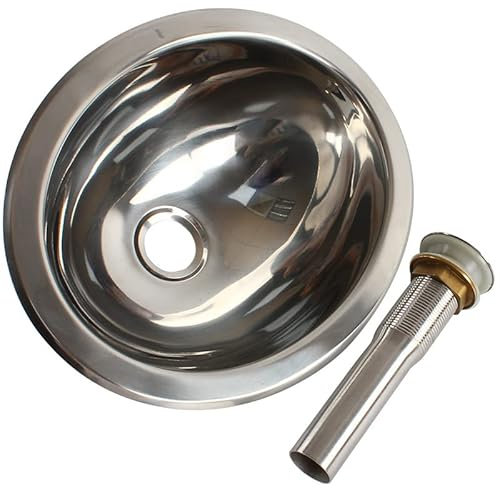 Lavabo ovale en acier inoxydable for bateau, camping-car, caravane