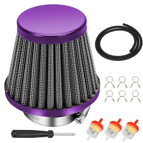 HIAORS Filtre à air violet 38 mm 39 mm 40 mm pour 50 cc 70 cc 90 cc 110 cc 125 cc 150 cc chinois GY6 139QMB 139QMA moto scooter ATV Dirt Pit Bike Go Karts Quad SSR TTR Pièces