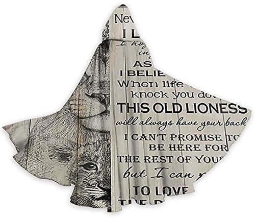 RFSHOP Ein Brief von der Mutter Löwe an ihren Sohn Umschlag Halloween Kapuzenumhang Erwachsene Herren und Damen Umhang Cosplay Party Supplies Kleid Kleidung Geschenk Kostüme