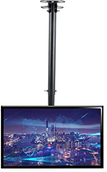QICBYING Verstellbare TV Deckenhalterung, TV Wandhalterung, Neig Und Schwenkbare TV Deckenhalterung, Passend Für Die Meisten 14-32 Zoll LCD Flachbildfernseher, 30° Nach Unten Klappbar