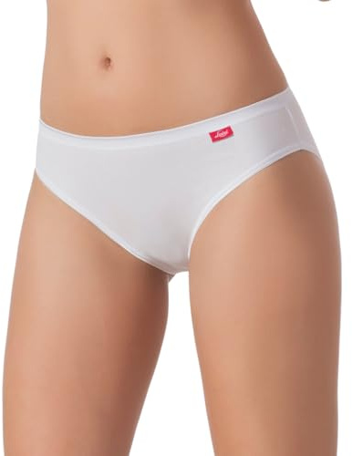 Intimitaly Liabel - Slip Donna Cotone Pacco da 6 Mutande Donna Elastico Comfort Nere o Bianche Anti Irritazioni sulla Pelle (2, Bianco)