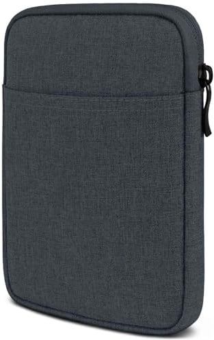 moex eBook Hülle für Amazon Kindle Oasis (2016) Tasche mit Reißverschluss und Fach für Zubehör, Stoff E-Reader Sleeve weich Gepolstert, Schutzhülle Minimalistisch Dash Case, Anthrazit