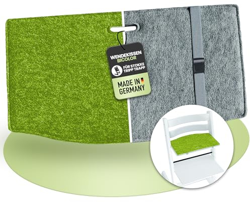 Sitzkissen Hochstuhl kompatibel mit Stokke Tripp Trapp - Made in Germany - Waschbares Hochstuhl Kissen aus upcycling rPET Filz easy and green®