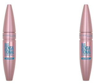 Maybelline New York Mascara, Sensationelle Wimpern, 9.4 ml (Packung mit 2)