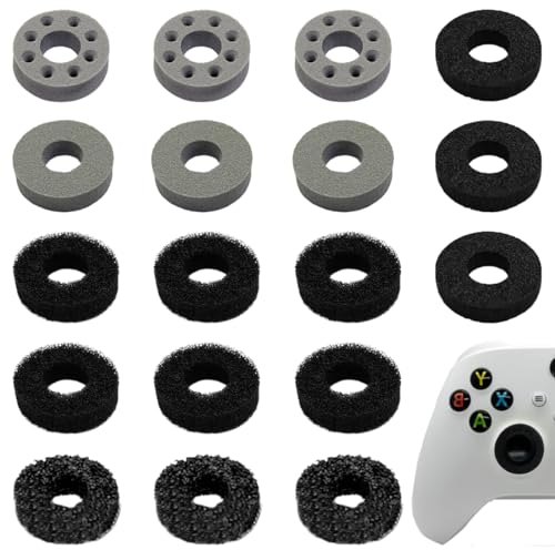 18 Pack Thumbstick Stoßdämpfer, Assist Ringe Kompatibel mit PS5/Steam Deck/PS4/Xbox One/Switch/Switch OLED/Switch Pro Controller, 6 Verschiedene Stärken