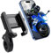 BAFUGU Support Telephone Moto, [Absorption Chocs Antidérapante] Support Téléphone Vélo du Guidon [1s Verrouillage et Libère] Universel Porte Telephone Moto pour iPhone, Samsung 4,7 -7 Smartphone