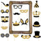 17 Stück Foto Requisiten Fotobox Accessoires Hochzeit Party Foto Booth Props Aufblasbarer Fotorahmen Geburtstags Party Zubehör für Hochzeit, Weihnachten, Tischdeko Geburtstag, Karneval, Silvester Deko