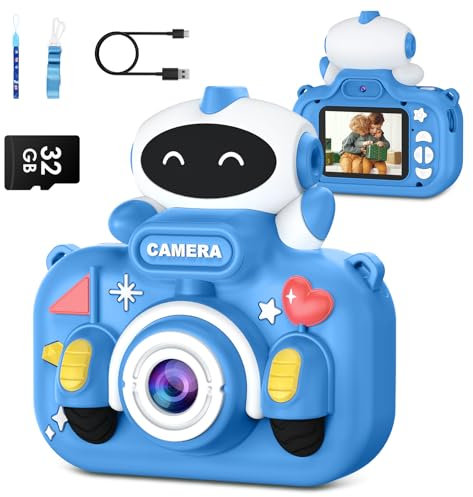 Kinderkamera, GREENKINDER Kinder Kamera 2,0-Zoll-Bildschirm 1080P Digitalkamera Kinder mit 32GB-Karte Selfie für 3-12 Jahre Jungen und Mädchen Weihnachten Spielzeug