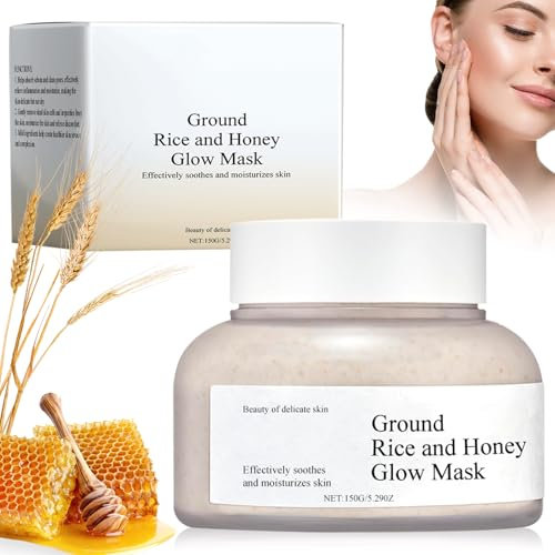 Rice Beauty Mask,Gesichtsmaske Reis&Honig,Gesichtsschlamm deckt die Hautpflege ab|Nährende Maske Beauty,zum Reparieren Sie die Hautbarriere,Feuchtigkeitsspendend,Straffende Haut,Für Alle Hauttypen150g