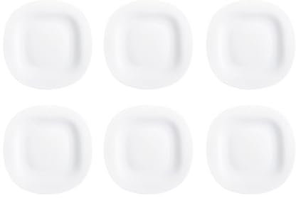Luminarc Carine Blanco 6 Plato Postre Opal Gris 26cm Opal Apto Microondas Apto Frigorífico Reciclable