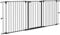 PawHut Barrera para Perros de Acero 206x90 cm Valla para Mascotas Plegable de 3 Paneles con Doble Cerradura y Función de Bloqueo Auxiliar para Puerta Pasillo Escalera Negro