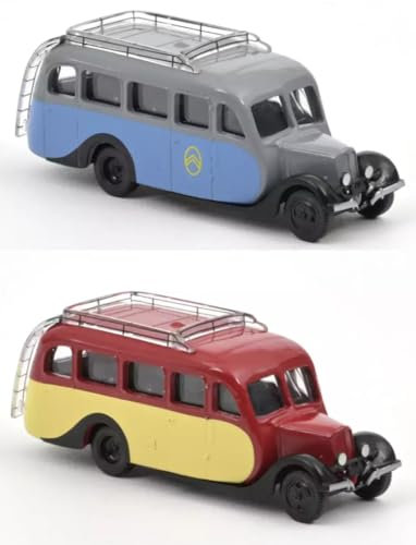 - Lotto di 2 macchinine in Miniatura compatibili con Il Pullman Citroën U23 Scala 1:87 Ho Norev - 191099