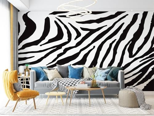 Vlies Fototapete Zebra 3D Effekt 150x105 Schwarze Und Weiße Streifen Foto Tapete Schlafzimmer Wohnzimmer Moderne XL Wandtapete Vliestapete Fototapeten Poster Wand Dekoration a.1665