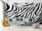 Vlies Fototapete Zebra 3D Effekt 150x105 Schwarze Und Weiße Streifen Foto Tapete Schlafzimmer Wohnzimmer Moderne XL Wandtapete Vliestapete Fototapeten Poster Wand Dekoration a.1665