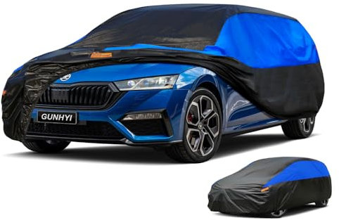 GUNHYI Estate Car Cover Waterproof Breathable, Outdoor Car Cover Rain Dust Sun UV Protection Universal fit Skoda Octavia Combi, Audi A4 Avant, BMW 3 Series Touring, Volvo V60,etc. (450 To 485cm) 2XL