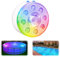 idyl light Lampes de piscine submersibles rechargeables avec télécommande, étanche, chargement sous-marin, fonctionne avec des piles, LED à changement de couleur contrôlée, avec lumières flottantes