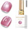 Senvenski Gelatina Vetro Cat Eye Smalto Semipermanente, 15ML Occhi di Gatto Magnetica per Gel Unghie Kit Olografico Glitterato Cristallo Smalti Unghie Salon Home DIY (Rosa, MY1-005)