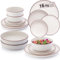 SÄNGER Bombay Ivory | Geschirrset 16 teilig, Steingut Geschirr 4 Personen, 4x Speiseteller 4x Dessertteller 4x Schalen 4x Pastateller, Teller Set elegant | VALUE COLLECTION