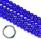 XENQITO 30 Piezas Cuentas de Cristal de Azul 6mm Abalorios de Vidrio Facetado Transparentes Redondas para Hacer Bisuteria y Manualidades Collares Pulseras Accesorios