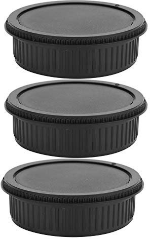 Rankomu Lot de 3 cache-objectifs en plastique noir pour monture d'appareil photo Pentax PK, comprend un kit de cache d'objectif et un capuchon avant