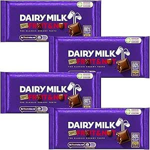 Deiry Milk Fruit & Nut Chocolate Bar (Pack of 4) x 180g, Rich & Nutty, Delightful Treats, Gift for All Occasions,Suitable for Vegetarians