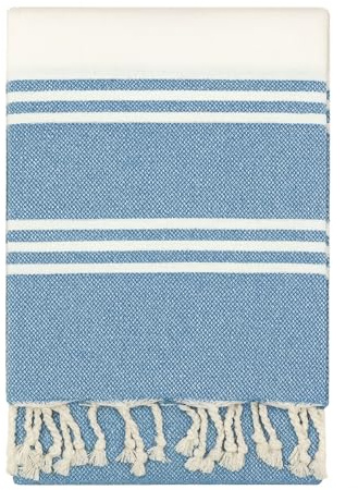 Vico Casa® Toalla de Playa 90x170cm de algodón, Turquesa/Fouta de Playa, Piscina, Modelo Palau