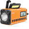 Radio De Emergencia, Radio Solar Portátil AM/FM Portátil, Radio Solar Eólica Alimentada Por Baterías Recargables, Linterna De Viaje De Emergencia Al Aire Libre Con Linterna LED (Orange)