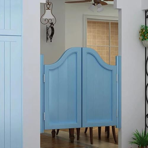 Generico Porta a Battente in Legno massello 110x90 cm - Porta divisoria per Interni, Porta con spegnimento Automatico per Saloon, Bar, Cucina e Soggiorno, Design Elegante.