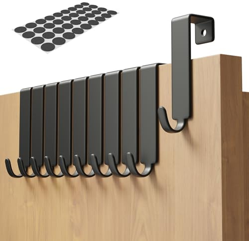 GRANNY SAYS Türhaken zum Einhängen - 10er Set, haken tür schwarz, Einzeln verwendbare Türaufhänger, schrankhaken zum einhängen mit hoher Tragkraf, türhaken außentür für alle gängigen Türen
