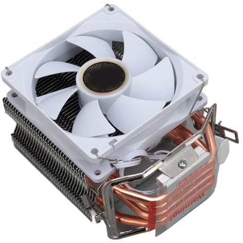Ausla 9CM CPU Cooler, Copper Heat Pipes CPU Cooling Fan, 2000 RPM Quiet Air Cooler for and Systems, Easy Installation