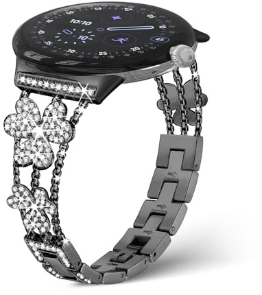 WoPail Ersatzarmband für Google Pixel Watch 5/4/3 41mm/2 Armband Edelstahl | für Google Pixel Watch 1, Metallarmband für Damen mit Bling Rhinestones für Freizeit und Büro