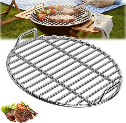 Grille De Barbecue Ronde En Acier Inoxydable, Grille De Barbecue RéSistante Pour Brasero Et Bbq Au Charbon, Support De Cuisson AntiadhéSif Et Durable Pour Viandes, LéGumes Et Poissons (40cm)