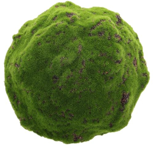 Lurrose Künstliche Mooskugel aus Schaumstofffasern Realistische Grüne Dekokugel für Basteln und Fensterdekoration Vielseitig und Einfach zu Verwenden 20cm Rund